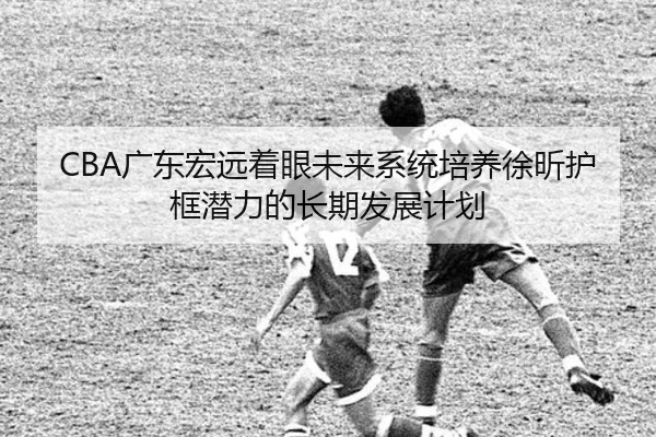 CBA广东宏远着眼未来系统培养徐昕护框潜力的长期发展计划